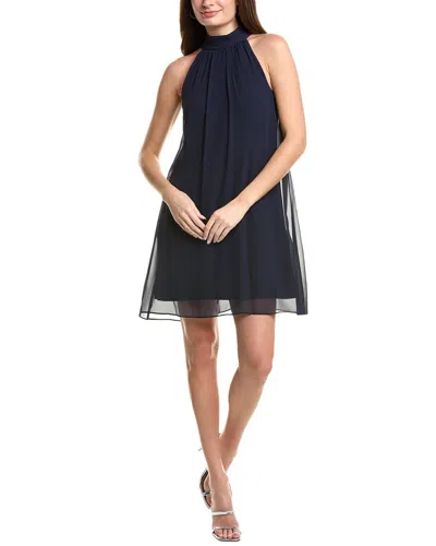 Adrianna Papell Shift Solid Mini Dress In Black