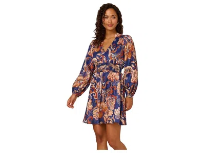 Adrianna Papell Short Printed Dress In Multi