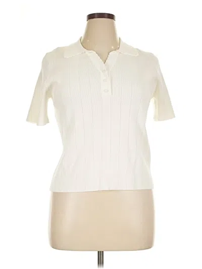 Adrianna Papell Short Sleeve Blouse In Ivory