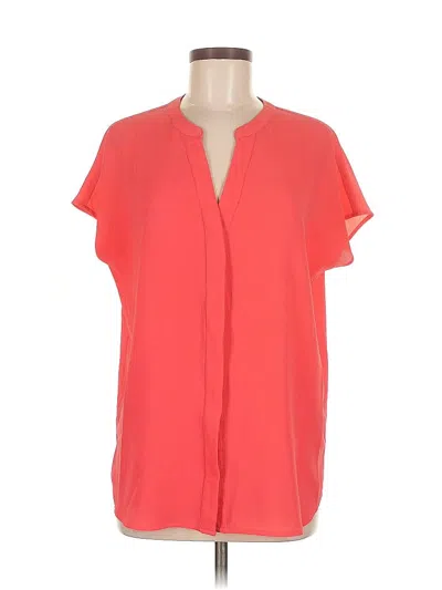 Pre-owned Adrianna Papell Short Sleeve Blouse In Orange