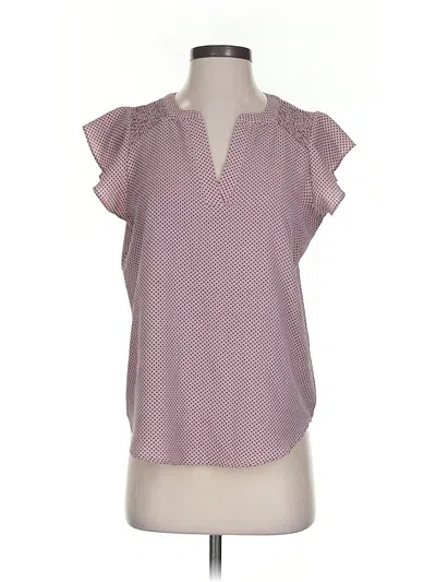 Pre-owned Adrianna Papell Short Sleeve Blouse In Pink
