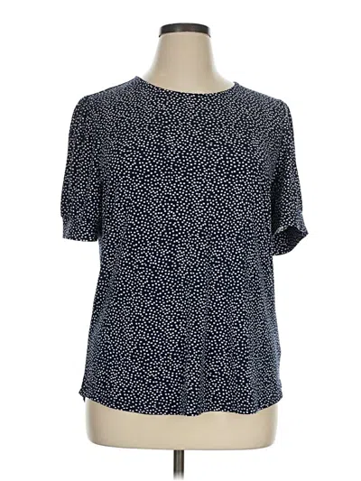 Pre-owned Adrianna Papell Short Sleeve T-shirt In Blue