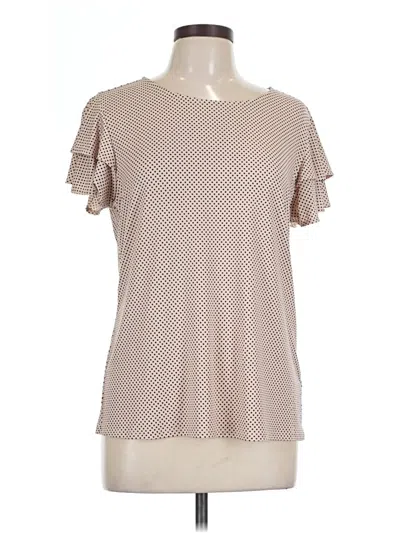 Pre-owned Adrianna Papell Short Sleeve T-shirt In Tan