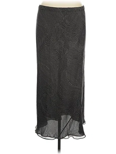 Pre-owned Adrianna Papell Silk Skirt In Black