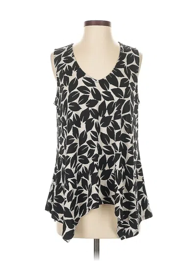 Pre-owned Adrianna Papell Sleeveless Blouse In Black