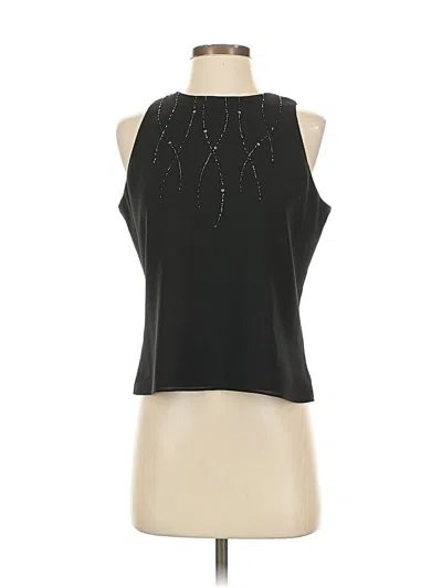 Pre-owned Adrianna Papell Sleeveless Blouse In Black