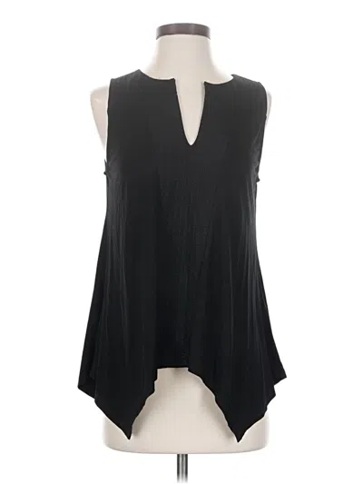 Pre-owned Adrianna Papell Sleeveless Blouse In Black