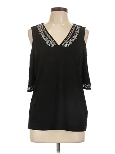 Pre-owned Adrianna Papell Sleeveless Blouse In Black