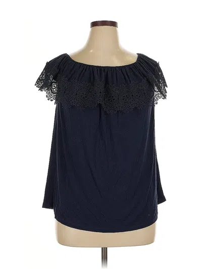 Pre-owned Adrianna Papell Sleeveless Blouse In Blue