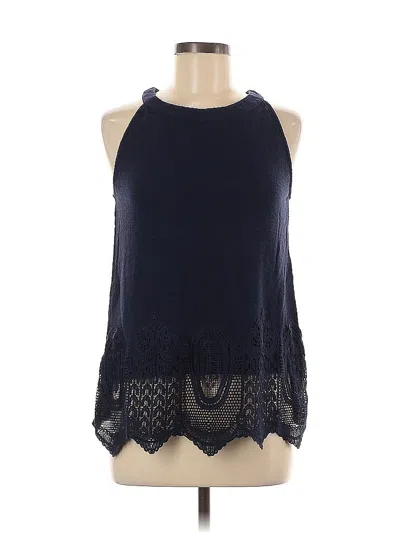 Pre-owned Adrianna Papell Sleeveless Blouse In Blue