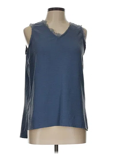 Pre-owned Adrianna Papell Sleeveless Blouse In Blue
