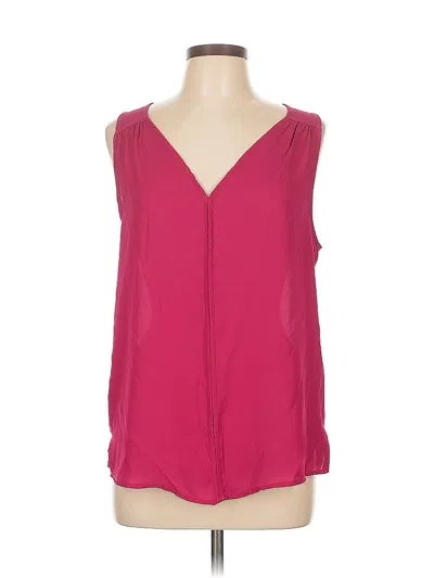 Pre-owned Adrianna Papell Sleeveless Blouse In Burgundy
