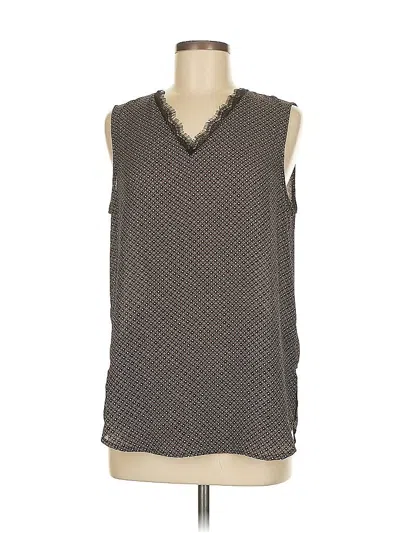 Pre-owned Adrianna Papell Sleeveless Blouse In Gray