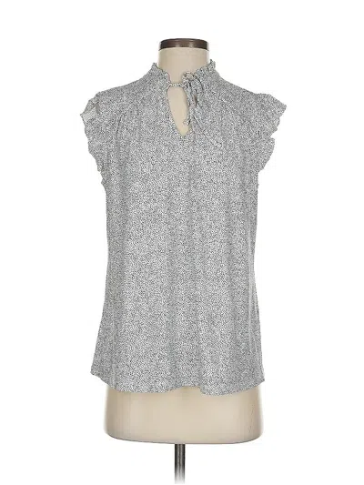 Pre-owned Adrianna Papell Sleeveless Blouse In Gray