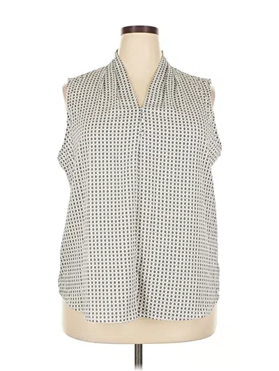 Pre-owned Adrianna Papell Sleeveless Blouse In Gray