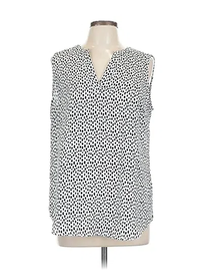 Pre-owned Adrianna Papell Sleeveless Blouse In Silver
