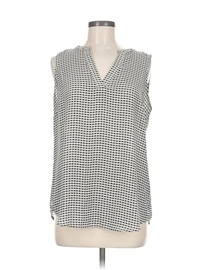 Pre-owned Adrianna Papell Sleeveless Blouse In Silver