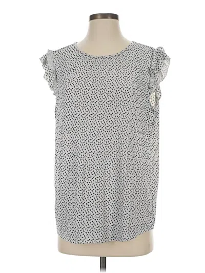 Pre-owned Adrianna Papell Sleeveless Blouse In Silver