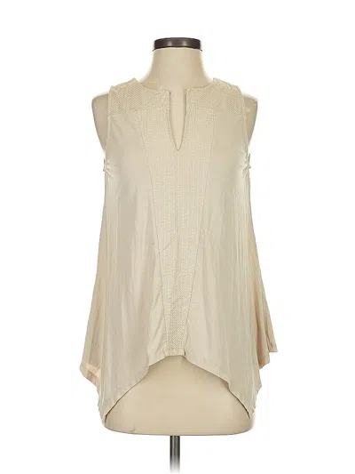 Pre-owned Adrianna Papell Sleeveless Blouse In White