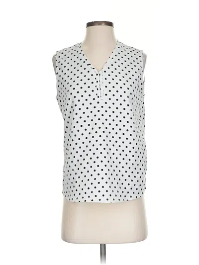 Pre-owned Adrianna Papell Sleeveless Blouse In White