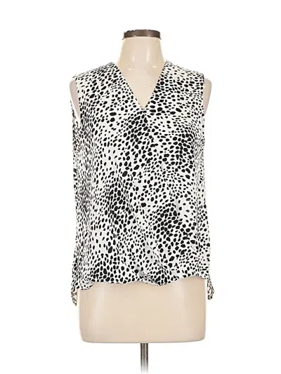 Pre-owned Adrianna Papell Sleeveless Blouse In White