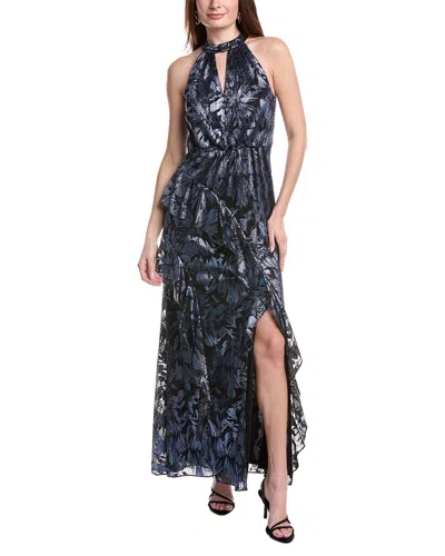 Adrianna Papell Sleeveless Embellished Maxi Dress In Blue