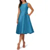 Adrianna Papell Boat-neck A-line Dress