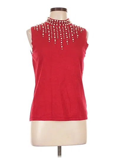 Adrianna Papell Sleeveless T-shirt In Red