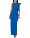 Adrianna Papell Ruffle Crepe Column Gown
