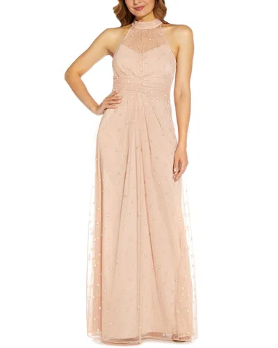 Adrianna Papell Soft Solid Maxi Dress In Beige