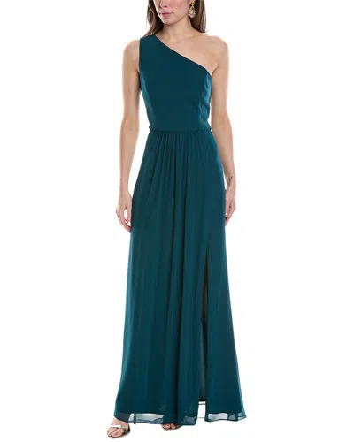 Adrianna Papell Solid Gown In Green