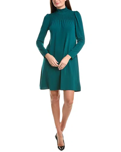 Adrianna Papell Solid Knit Moss Crepe Dress In Green