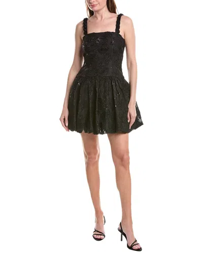 Adrianna Papell Sleeveless Sequin Soutache Bubble Cocktail Dress In Black