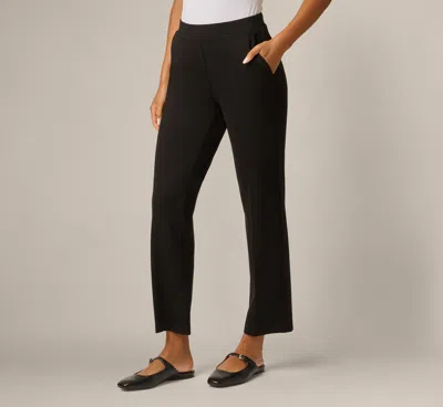 Adrianna Papell Straight Leg Stretch Ponte Pant In Black
