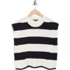 Adrianna Papell Stripe Dolman Sleeve Sweater In Ivory/navy
