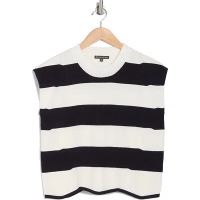 Adrianna Papell Stripe Dolman Sleeve Sweater In Ivory/navy