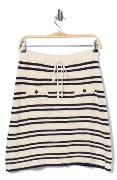 Adrianna Papell Striped Crochet Pencil Skirt In Multi