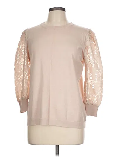 Pre-owned Adrianna Papell Sweatshirt In Tan