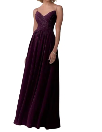 Adrianna Papell Sweetheart Neck Wedding Dress In Merlot In Purple