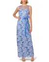 Adrianna Papell Tonal Lace Column Gown