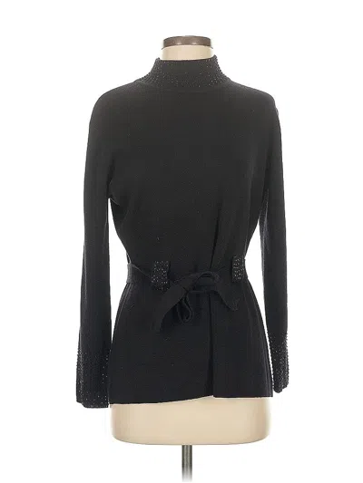 Pre-owned Adrianna Papell Turtleneck Sweater In Black