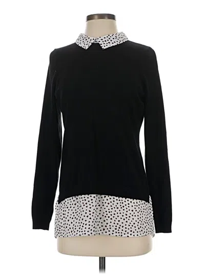 Pre-owned Adrianna Papell Turtleneck Sweater In Black