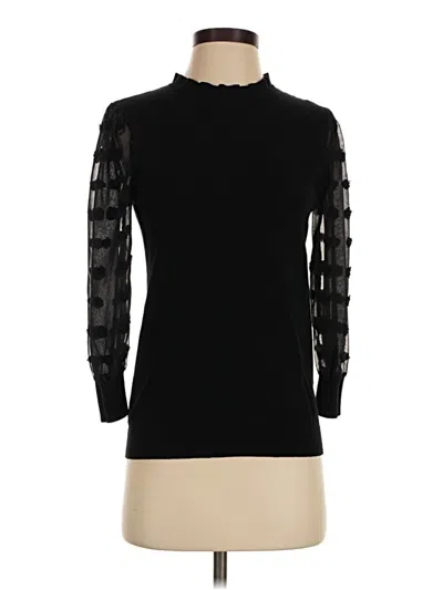Pre-owned Adrianna Papell Turtleneck Sweater In Black