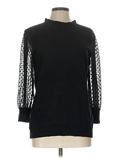 Pre-owned Adrianna Papell Turtleneck Sweater In Black