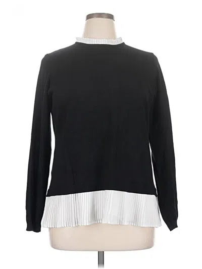 Pre-owned Adrianna Papell Turtleneck Sweater In Black