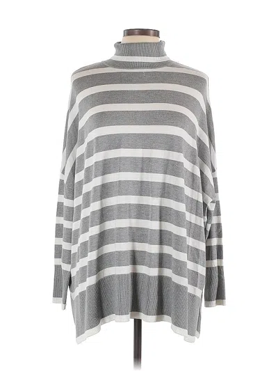 Pre-owned Adrianna Papell Turtleneck Sweater In Gray