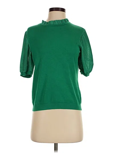 Pre-owned Adrianna Papell Turtleneck Sweater In Green