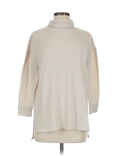Pre-owned Adrianna Papell Turtleneck Sweater In White