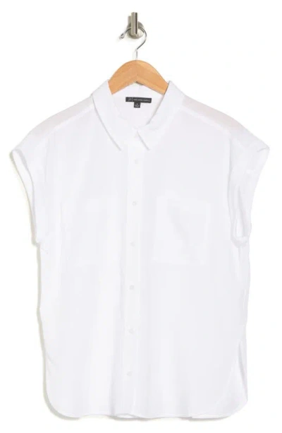 Adrianna Papell Utility Button-up Shirt In White
