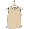 Adrianna Papell Whipstitch Sleeveless Sweater In Neutral